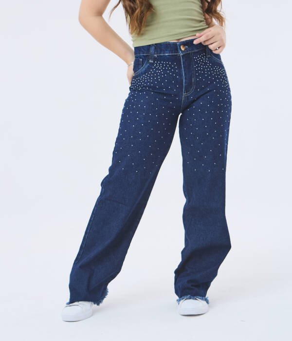Calça Wide Leg C/Brilho Juv