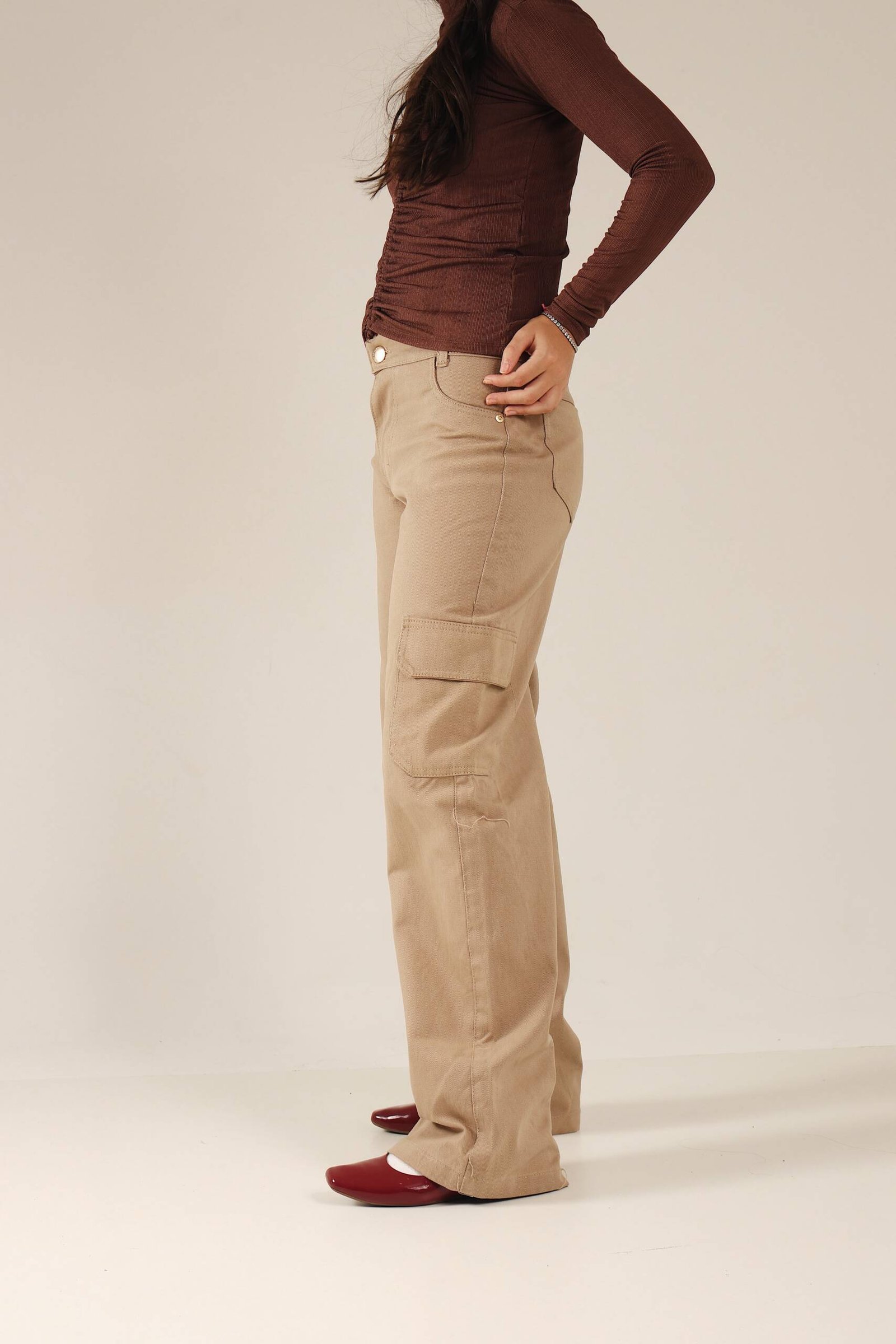 Calça Cargo Cor de 2 Bolsos Juv - Imagem 5