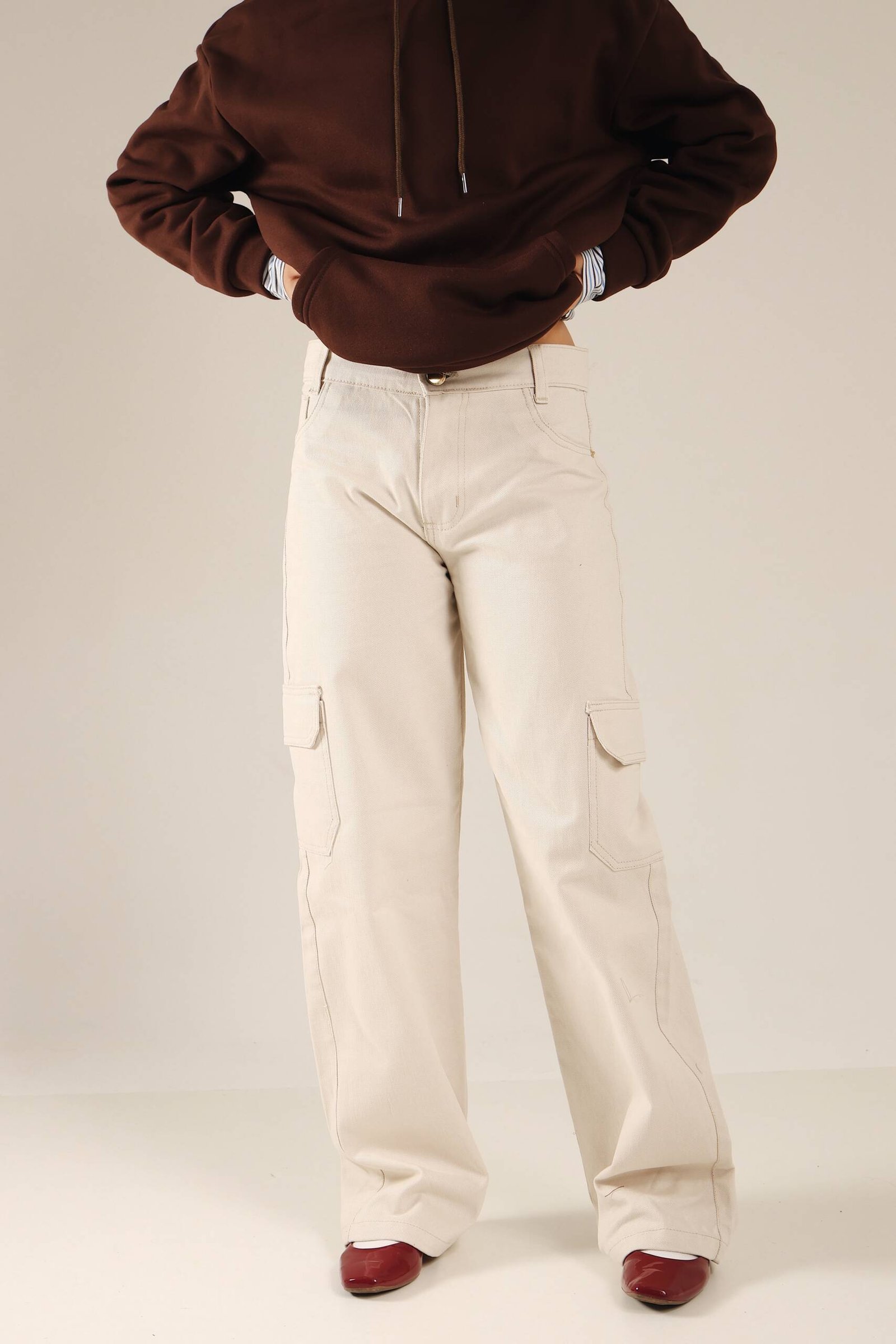 Calça Cargo Cor de 2 Bolsos Juv