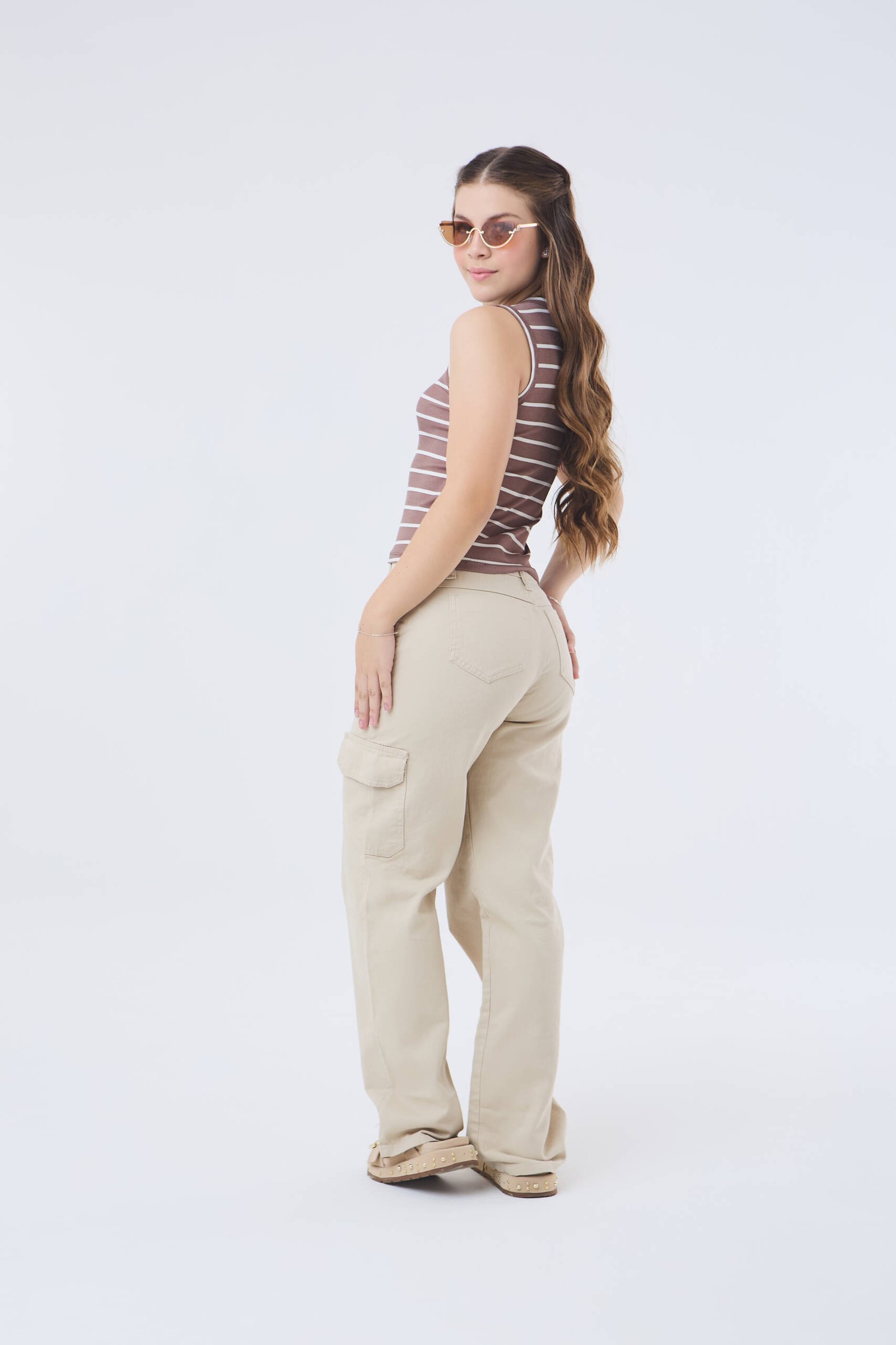 Calça Cargo Cor de 2 Bolsos Juv - Imagem 3