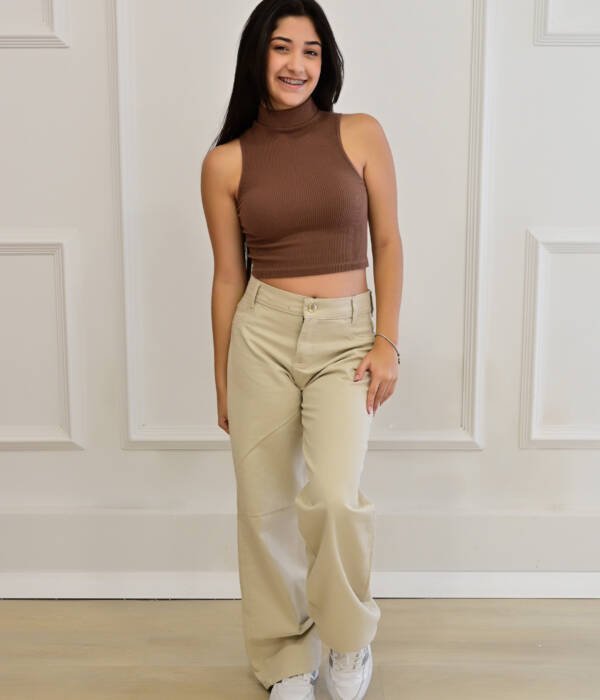 Calça Wide Leg de Cor Juv
