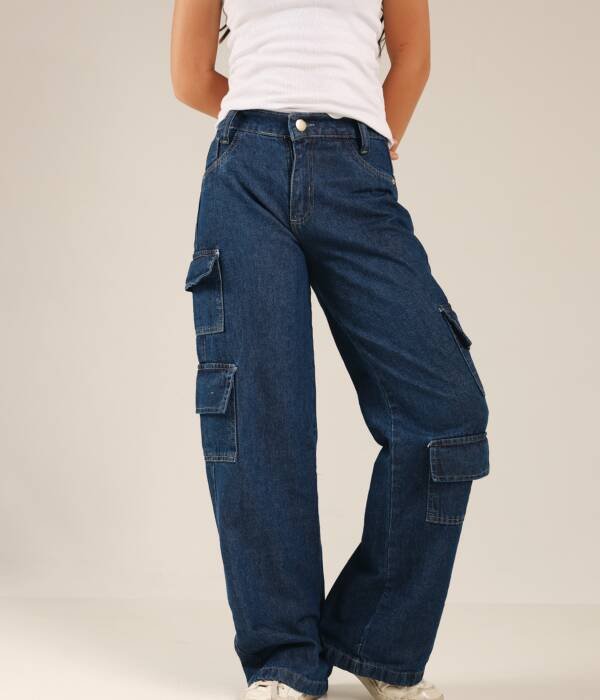 Calça Cargo de 4 Bolsos Juv